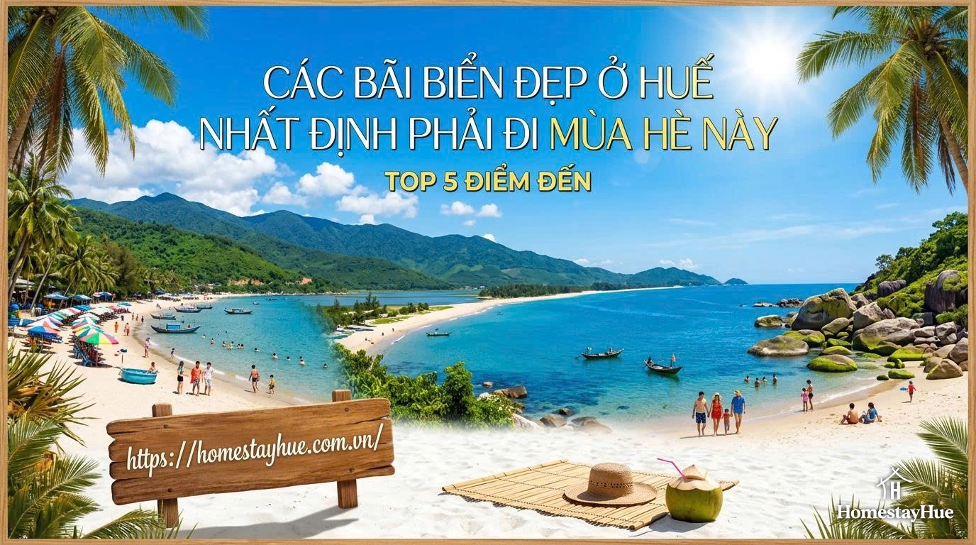 Top 5 bãi biển đẹp ở Huế nhất định phải đi mùa hè 2026
