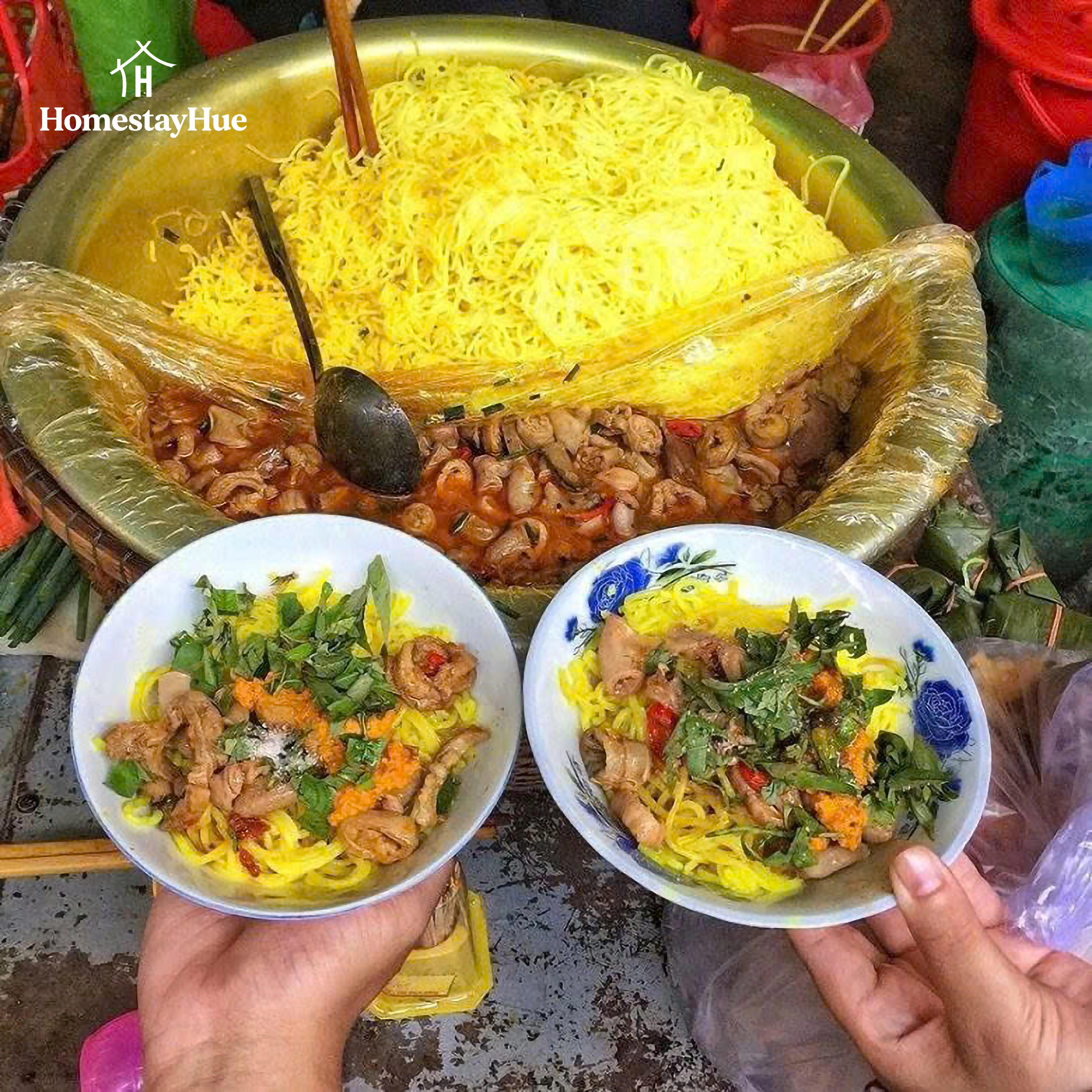 Bún nghệ Huế: Vàng óng, thơm lừng