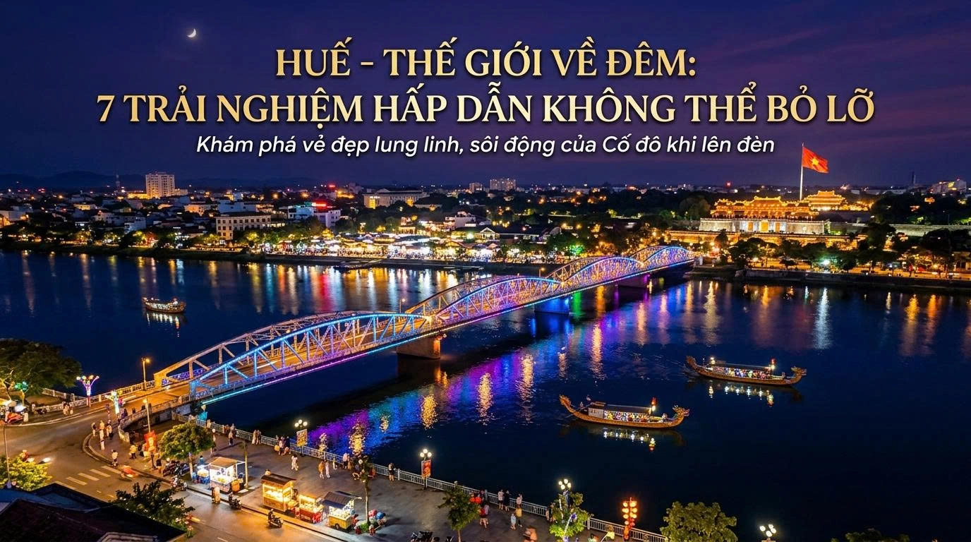 Huế - Thế giới về đêm: những trải nghiệm hấp dẫn không thể bỏ lỡ