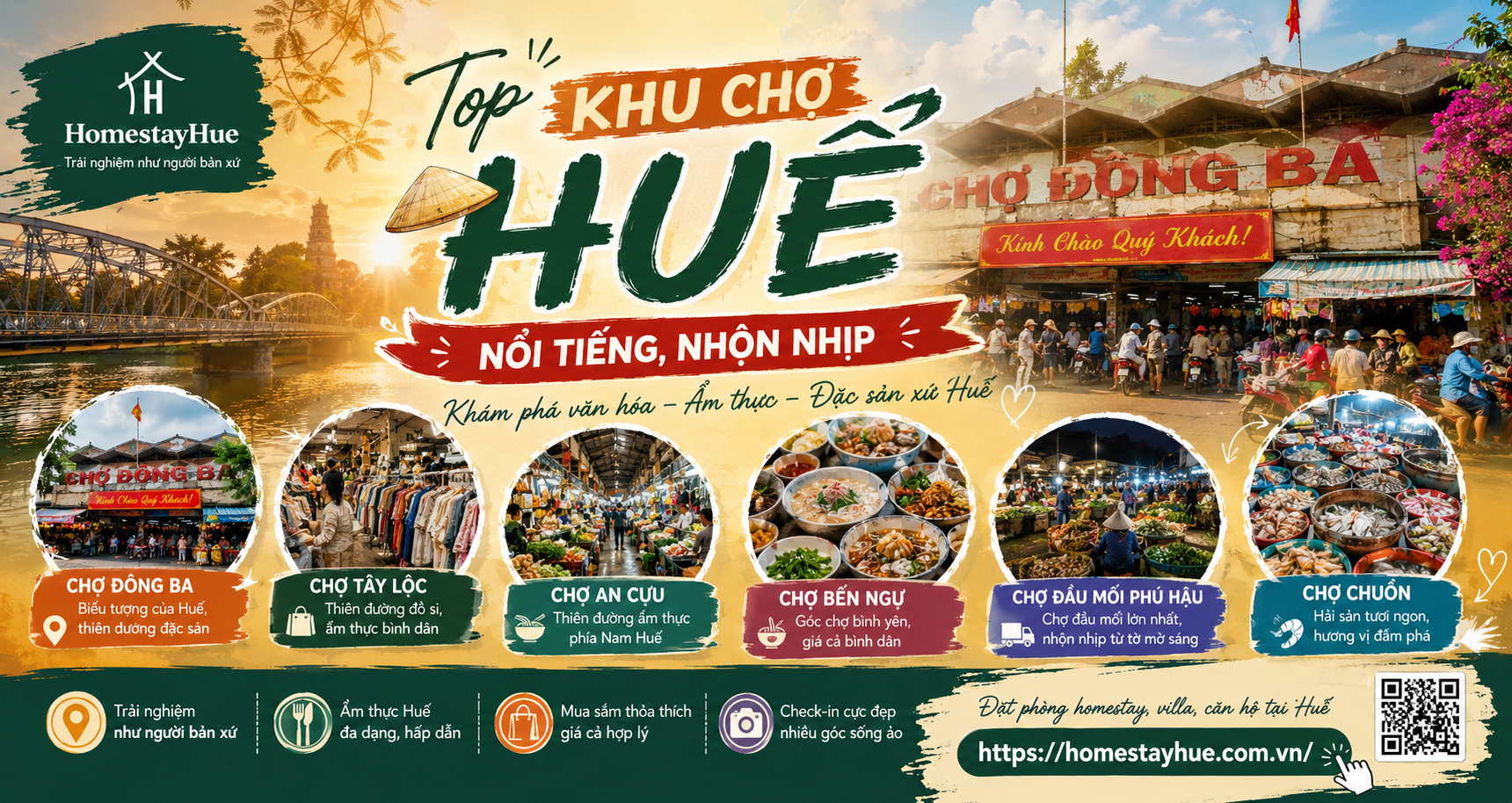 Top Khu Chợ Huế Nổi Tiếng, Nhộn Nhịp Nên Ghé Một Lần