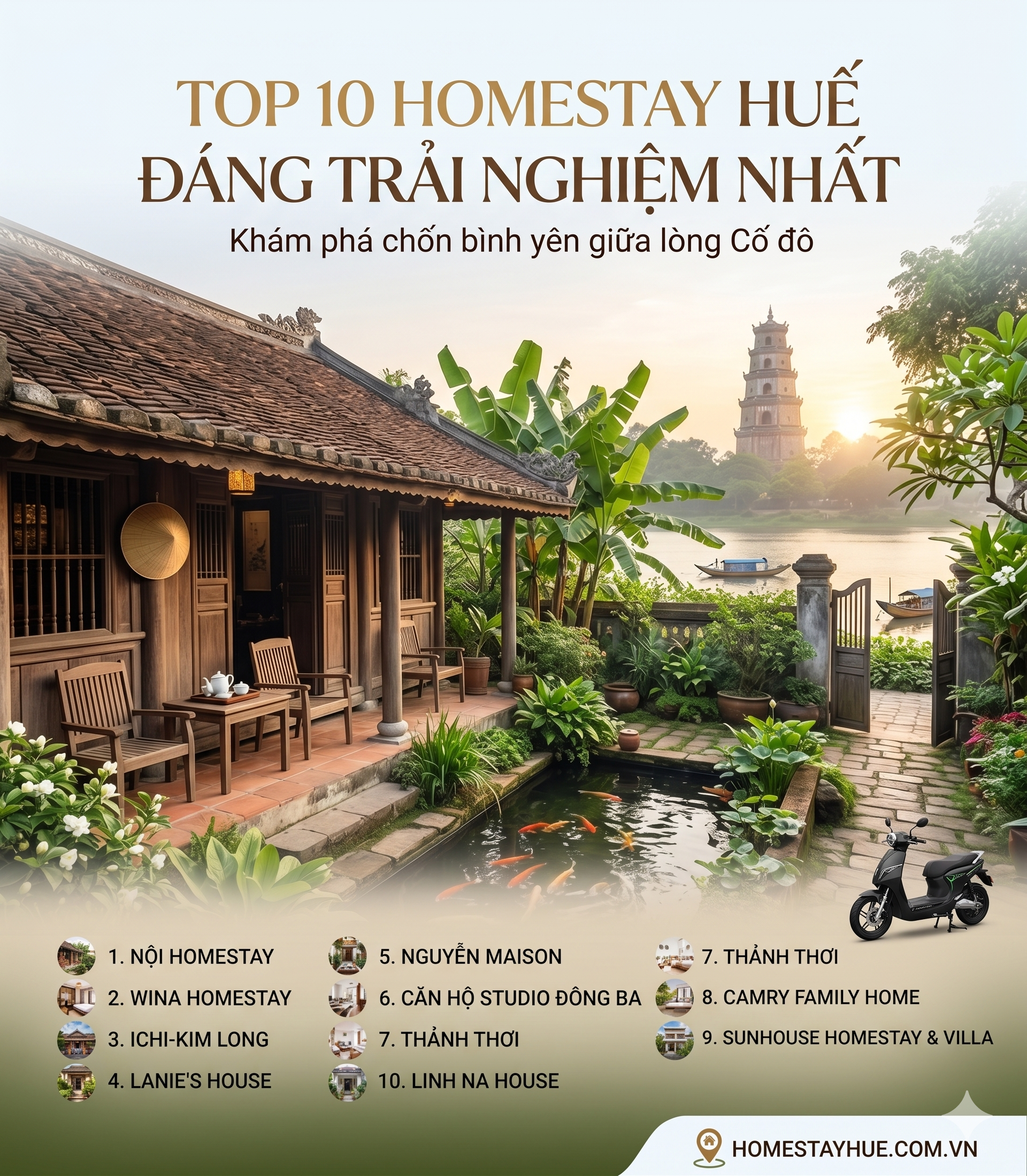 Top 10 Homestay Đáng Trải Nghiệm Nhất Ở Huế - HomestayHue