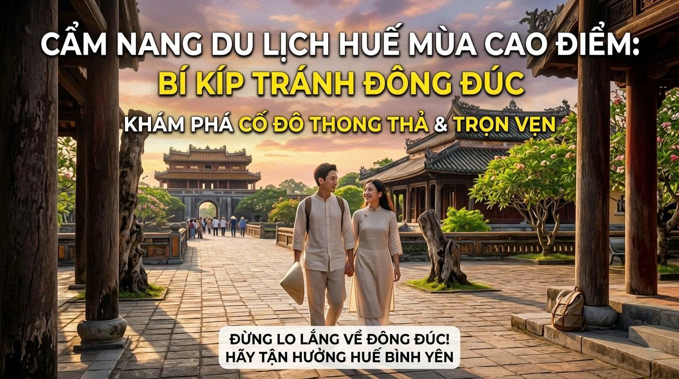 Cẩm nang du lịch Huế mùa cao điểm: Bí kíp tránh đông đúc