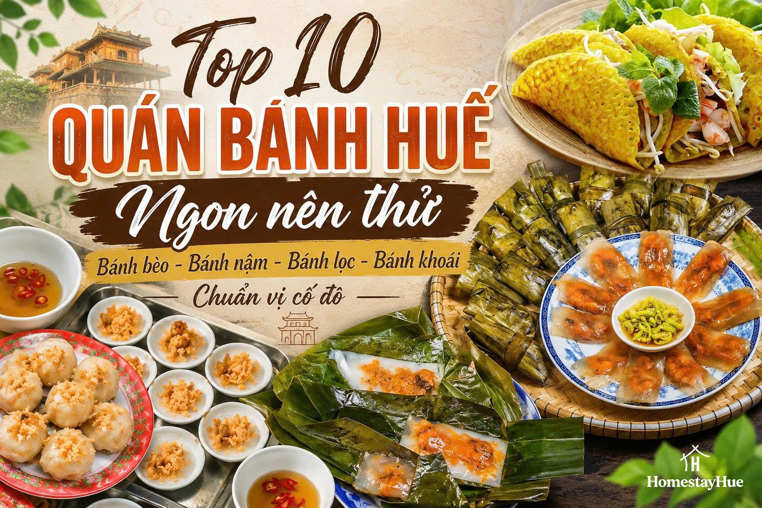 Top 10 Quán Bánh Huế Ngon Nên Thử Khi Đến Cố Đô