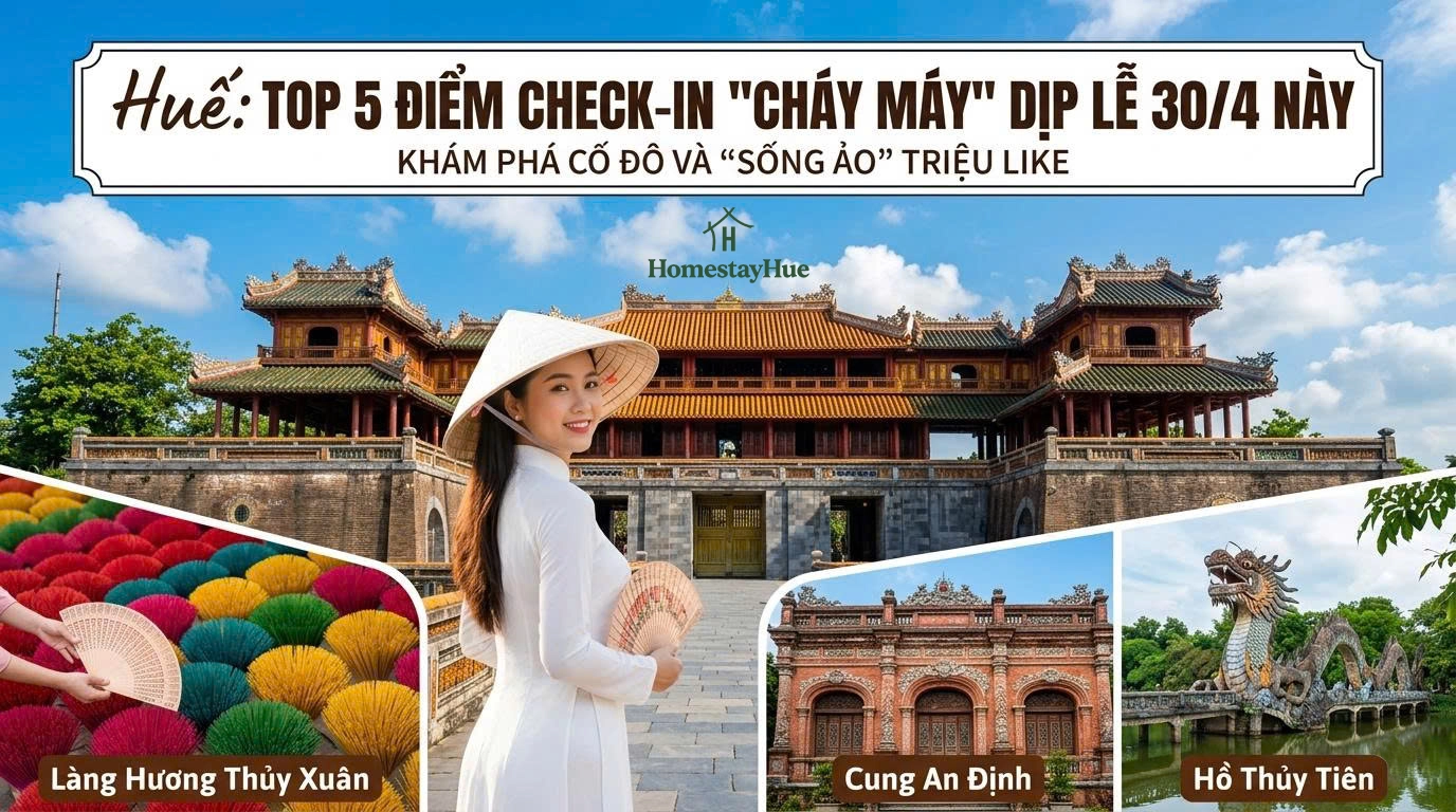 Huế: Top 5 điểm check-in "cháy máy" dịp lễ 30/4 này